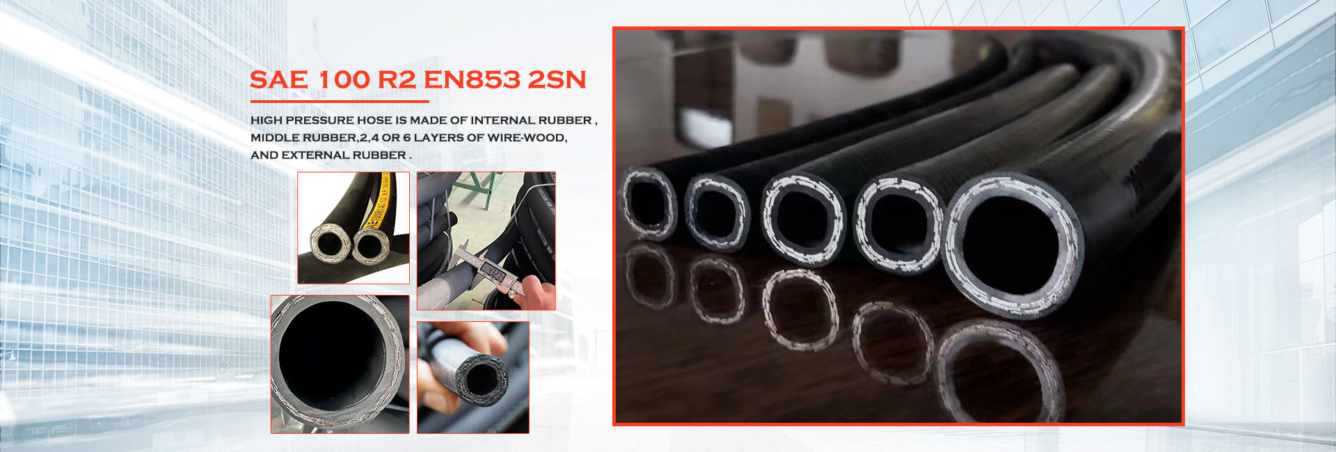 Kalite yüksek basınçlı hidrolik hortum Fabrika